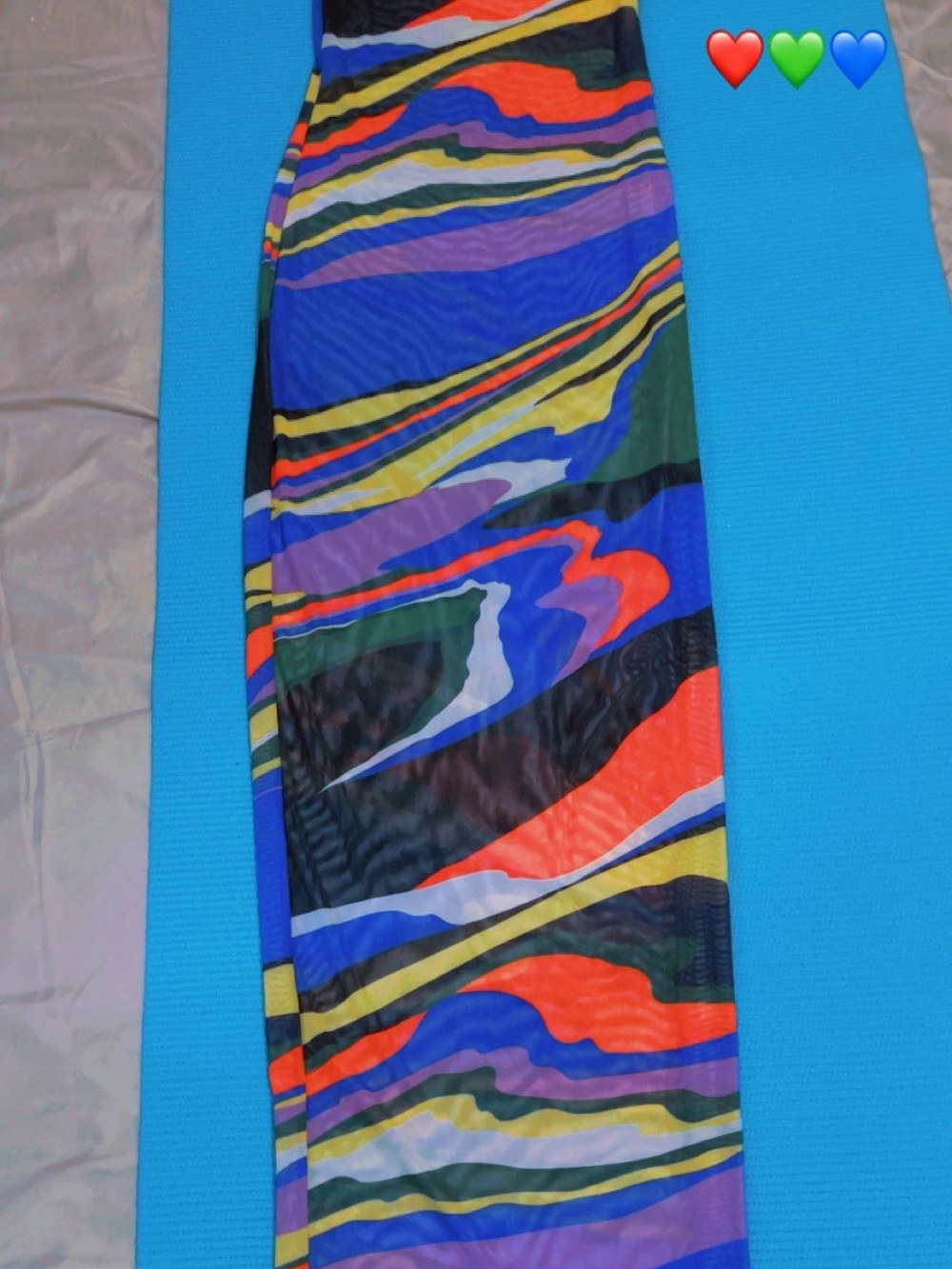 Abstract Multicolor Maxi Skirt Boho Colorful Statement Skirt